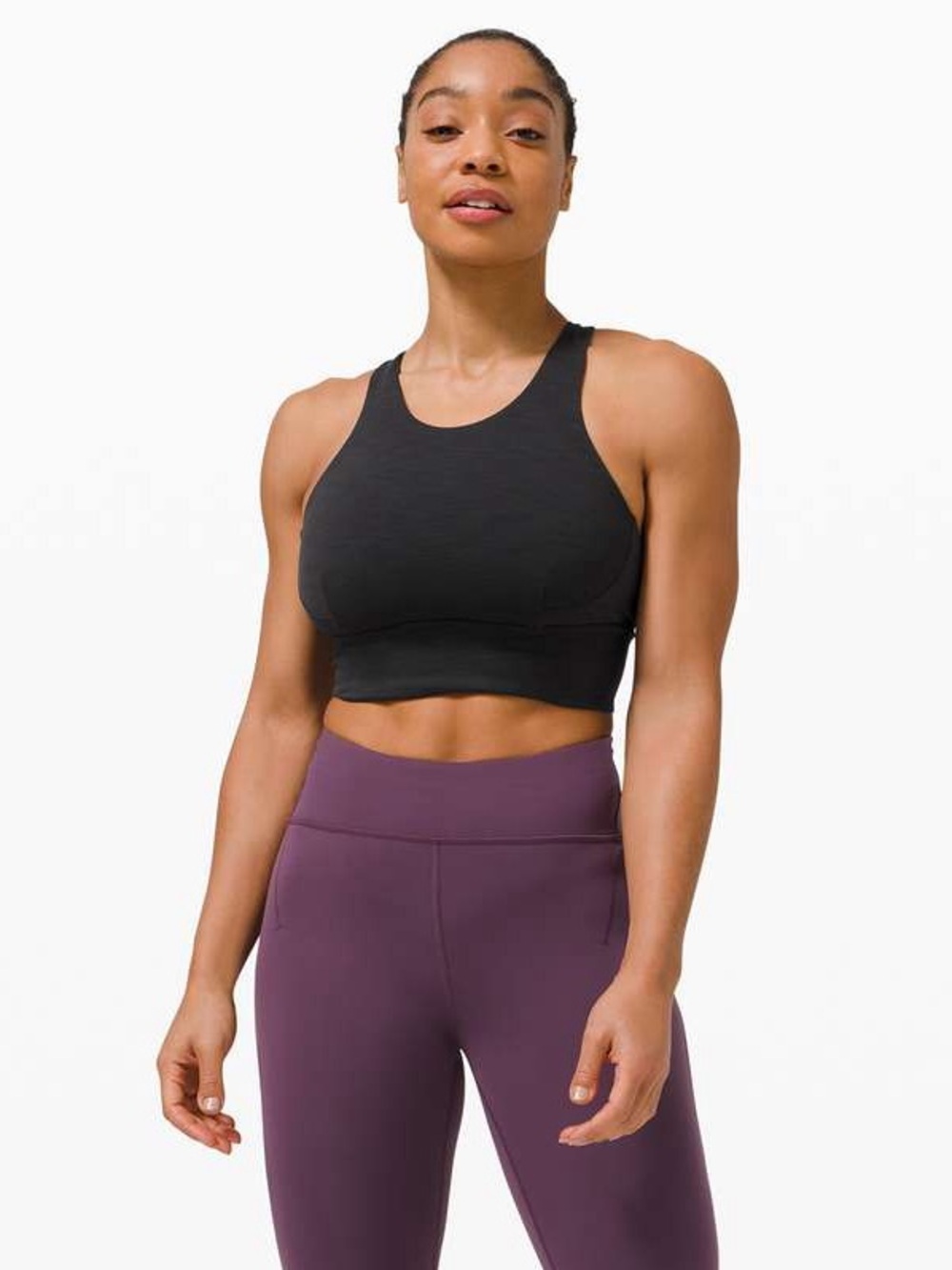 Lululemon | Wunder Train Long-Line Bra in Heathered Black